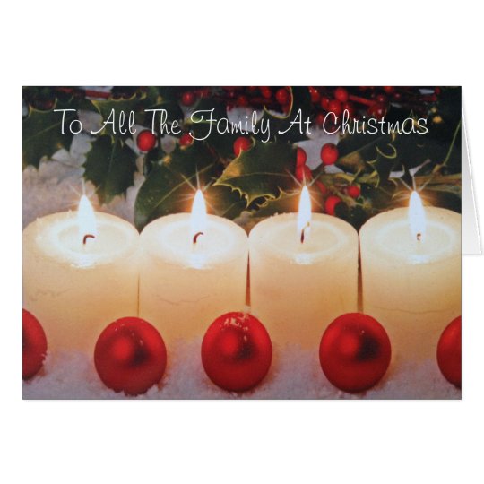 Weihnachtskarte, zur ganzer Familie Karte
