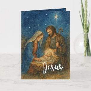 Weihnachtskarte zur Geburt Christi Feiertagskarte