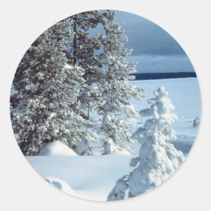 Weihnachtskarten-Aufkleber Runder Aufkleber