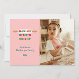 Weihnachtskarten 'Baking Spirits Bright' Einladung