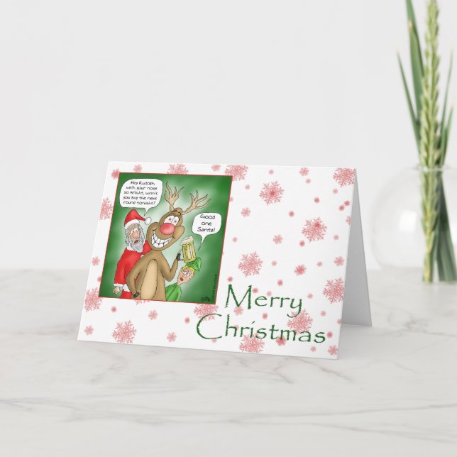 Weihnachtskarten: Bar Hopping Feiertagskarte (Vorderseite)