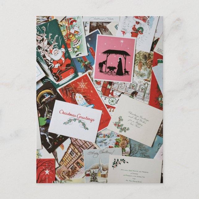 Weihnachtskarten-Collage Postkarte (Vorderseite)