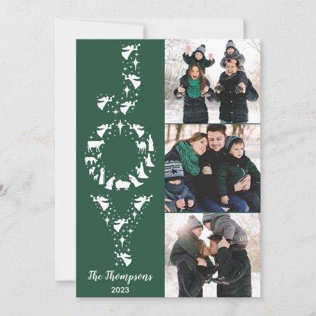 Weihnachtskarten der Weihnachtskrippen, Freude Chr Feiertagskarte (Vorderseite)