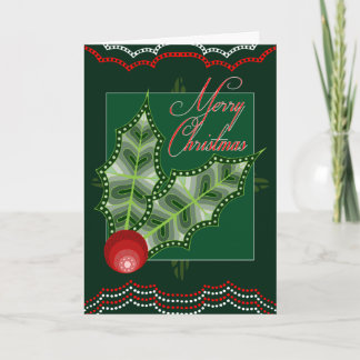 Weihnachtskarten-echte eingeborene Kunst Feiertagskarte