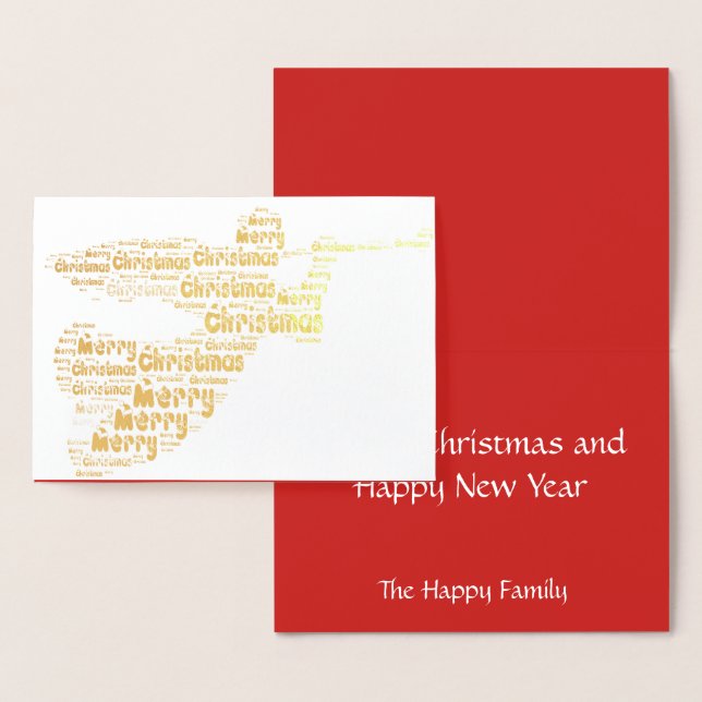 Weihnachtskarten - Engel - Gold Foil Folienkarte (Anzeige)