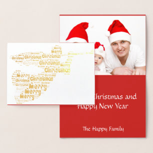 Weihnachtskarten - Engel - Gold Foil Folienkarte