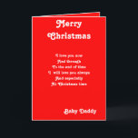 Weihnachtskarten Feiertagskarte<br><div class="desc">Weihnachtsgrußkarten mit Hingabe an einen kleinen Papa</div>