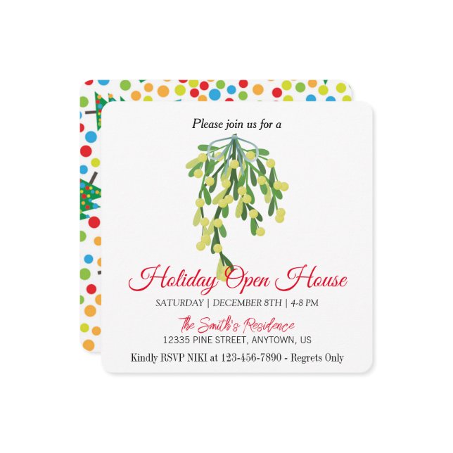 Weihnachtskarten Feiertagskarte (Vorderseite/Rückseite Beispiel)