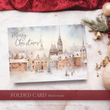Weihnachtskarten, Frohe Weihnachten Winterlandscha