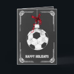 Weihnachtskarten für den Chalkboard-Fußballspieler Feiertagskarte<br><div class="desc">Chalkboard Fußball-Ornament Holiday Grußkarten von Interesse. Berufliche Urlaubskarten sind branchenspezifische Urlaubskarten. Diese Beruf-spezifischen Urlaubskarten werden Ihren Urlaubsszenarien eine Touch Einzigartigkeit verleihen</div>