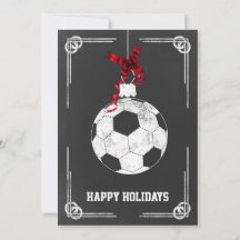 Weihnachtskarten für den Chalkboard-Fußballspieler