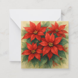 Weihnachtskarten für den Wonky Zoo - Rote Blume Mitteilungskarte