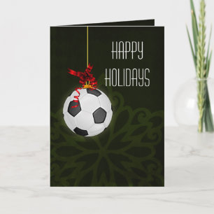 Weihnachtskarten für einen Fußballspieler Feiertagskarte