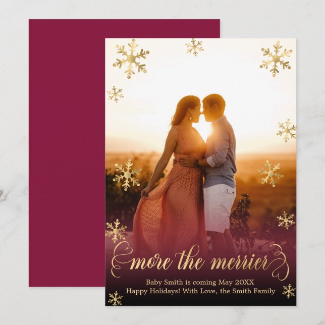 Weihnachtskarten für Fotos Einladung (Vorne/Hinten)