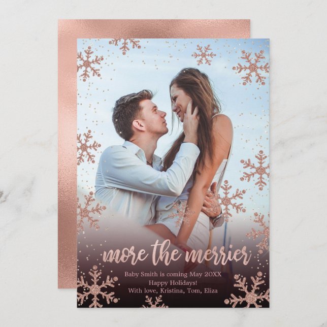 Weihnachtskarten für Fotos Einladung (Vorne/Hinten)