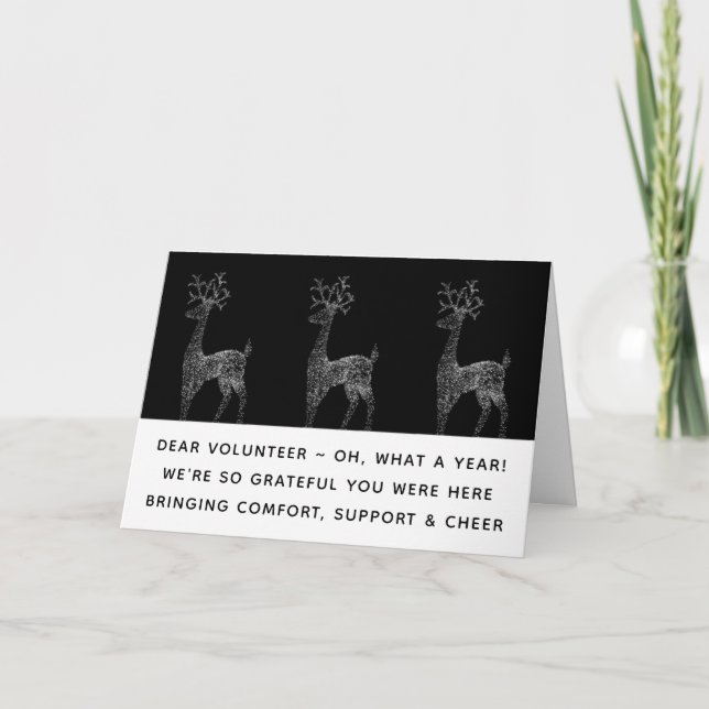 Weihnachtskarten für Freiwillige Wertschätzung Feiertagskarte (Vorderseite)