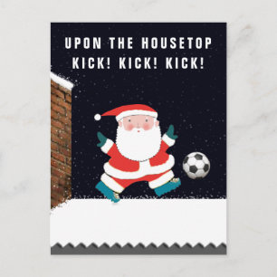 Weihnachtskarten für Fußball Feiertagspostkarte