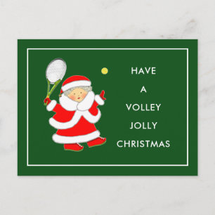 Weihnachtskarten für Tennis Feiertagspostkarte