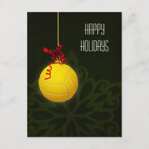 Weihnachtskarten für Volleyballspieler Feiertagspostkarte
