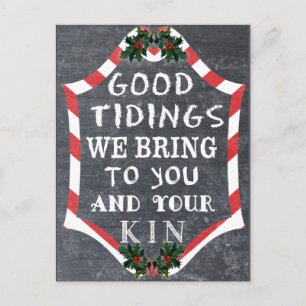 Weihnachtskarten im Chalkboardstil Feiertagspostkarte
