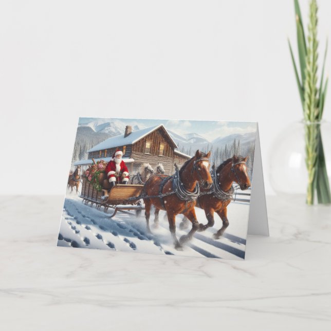Weihnachtskarten im Landstil Feiertagskarte (Vorderseite)