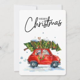 Weihnachtskarten-Jungtiere mit Baum