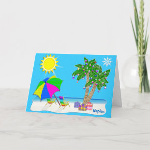 Weihnachtskarten Neapels Florida.  Personifizieren Feiertagskarte