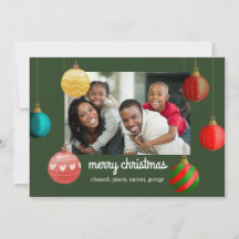 Weihnachtskarten Personalisiertes Foto Ornamente S