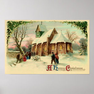 Weihnachtskarten-Poster Poster