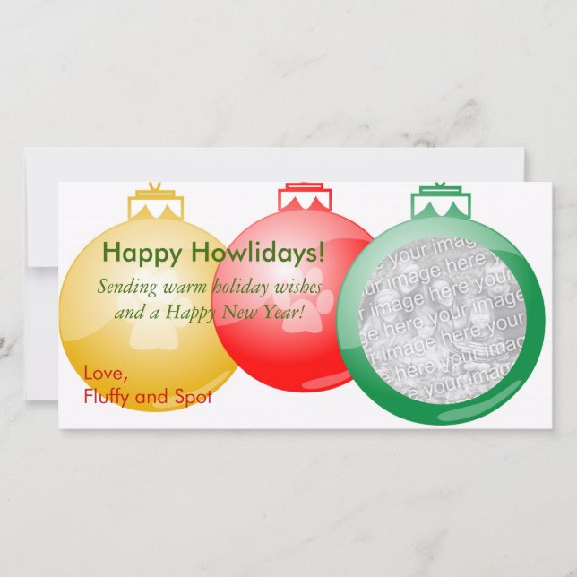 Weihnachtskarten Print Ornament Fotokarten Feiertagskarte (Vorderseite)