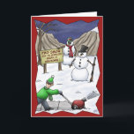 Weihnachtskarten: Pro-Snow Feiertagskarte<br><div class="desc">Ein Cartoon Weihnachts-Grußkarte mit einem Cartoon von ein paar Schneemenschen,  die ihre Position über den Einsatz von Schneeblockern bekannt machen. Das Innere der Karten lautet: "Join the Ursache... .für ein frohes Weihnachtsfest!</div>