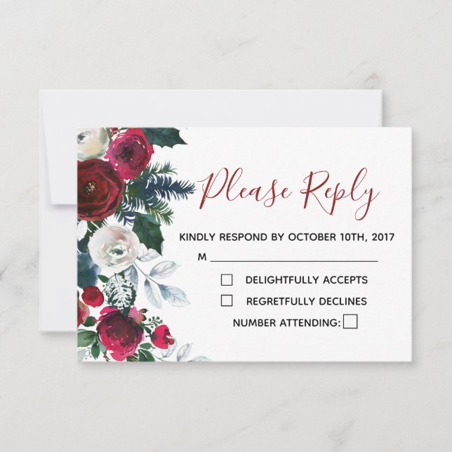 Weihnachtskarten - RSVP-Karten für Feiertagen RSVP Karte (Vorderseite)