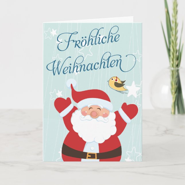 Weihnachtskarten Sankt Fröhliche Weihnachten (Vorderseite)
