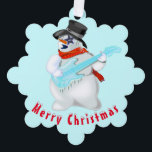 Weihnachtskarten Snowmans mit Gitarre Ornament Karte<br><div class="desc">Weihnachtskarten mit Snowmans mit Gitarre Frohe Weihnachts-Spaß Zeichnend - Wählen / Fügen Sie Ihren einzigartigen Text / Name / Farbe - Make Your Special Gift - Umformen und verschieben oder entfernen und hinzufügen / Elemente / Text mit Anpassungs-Tool! Zeichn und Design von MIGNED. Bitte schauen Sie sich meine anderen Projekte...</div>