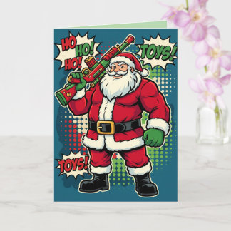 Weihnachtskarten unartiger Weihnachtsmann und spie Karte