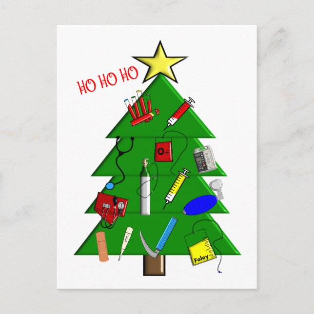 Weihnachtskarten und Geschenke für Krankenpfleger/ Feiertagspostkarte (Vorderseite)