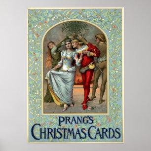 Weihnachtskarten von Louis Prang Poster