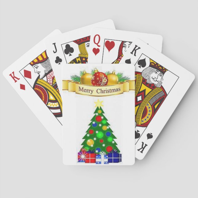 Weihnachtskartendeck Spielkarten (Rückseite)