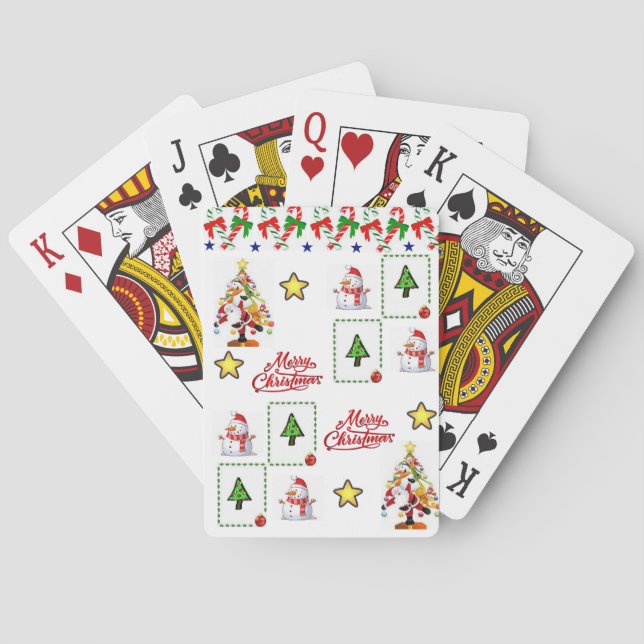 Weihnachtskartendeck Spielkarten (Rückseite)