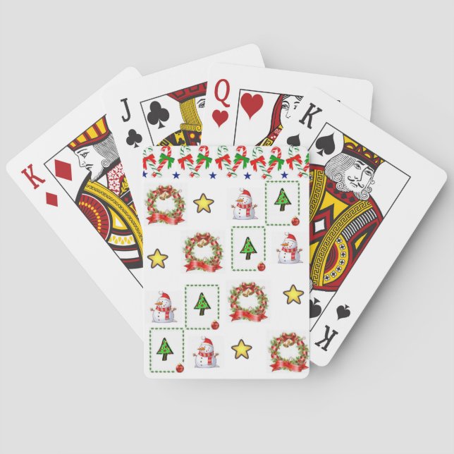 Weihnachtskartendeck Spielkarten (Rückseite)