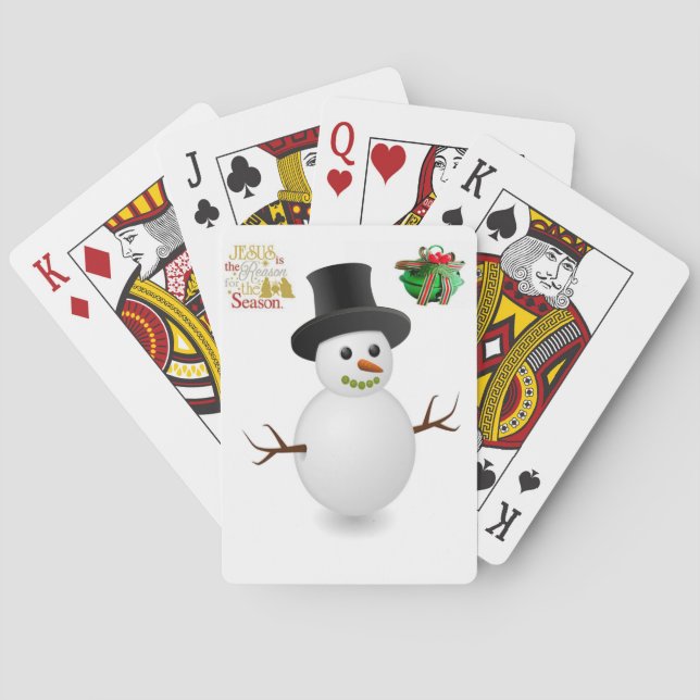 Weihnachtskartendeck Spielkarten (Rückseite)