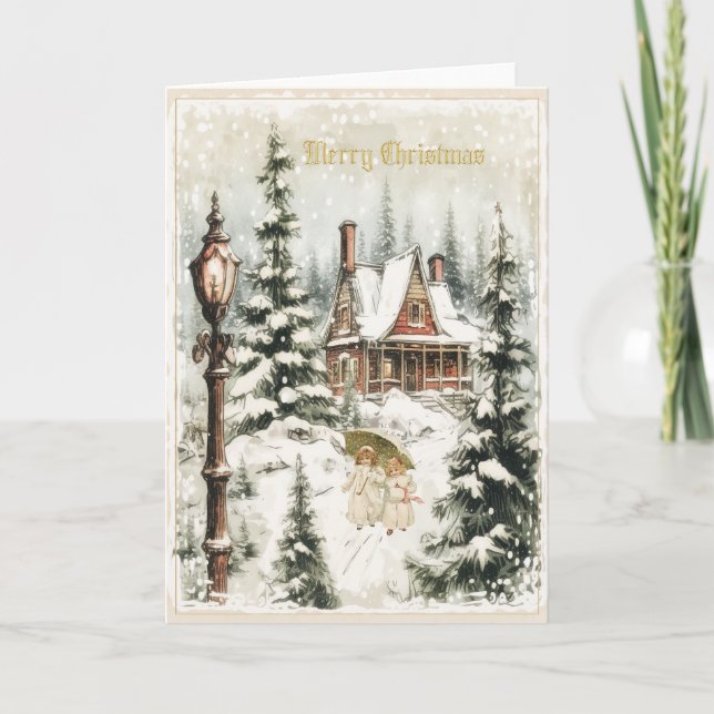 Weihnachtskartendesign Dankeskarte (Vorderseite)