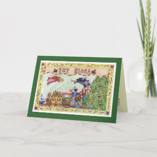 Weihnachtskartenspielzeugladen Feiertagskarte