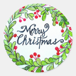 Weihnachtskartentkleber Runder Aufkleber