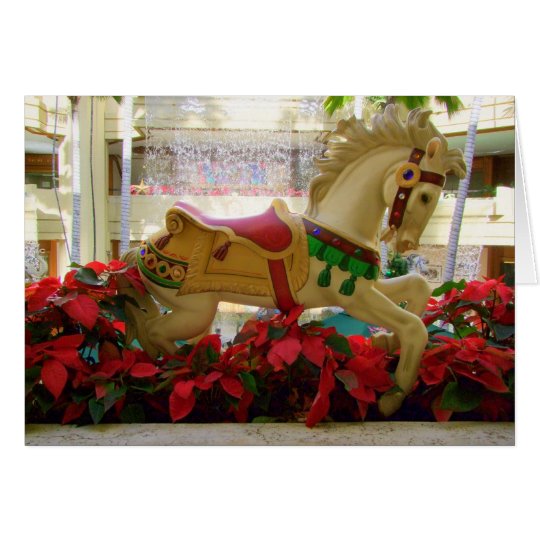 Weihnachtskarussell-Pferd - 1 Karte