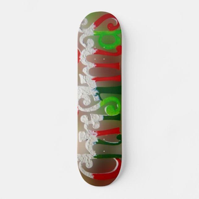 Weihnachtskateboard Skateboard (Vorderseite)