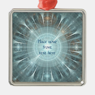 Weihnachtskathedralfenster Silbernes Ornament