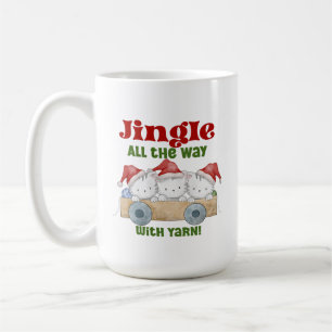 Weihnachtskätzchen Jingle mit Garn Kaffeetasse