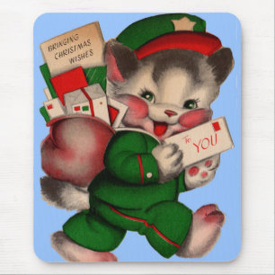 Weihnachtskätzchen Mousepad