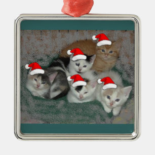 Weihnachtskätzchen Ornament Aus Metall